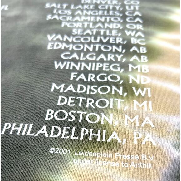 2001 AC/DC Stiff Upper Lip Tour Concert Band T Shirt Double Sided Tie Dye Mens L - Picture 14 of 15